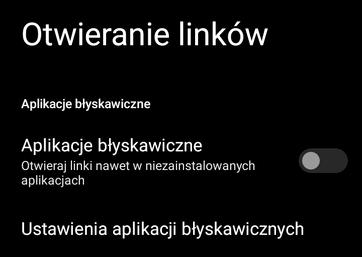 Aplikacje błyskawiczne (Android)