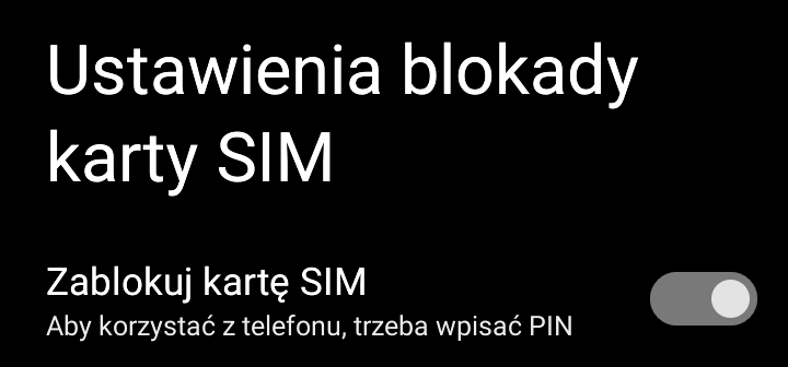 Blokada karty SIM (Android)