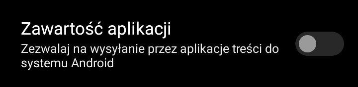 Zawartość aplikacji (Android)