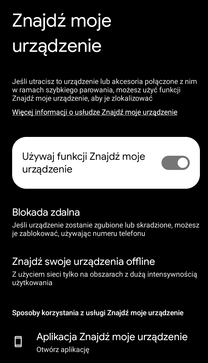 Znajdź moje urządzenie (Android)