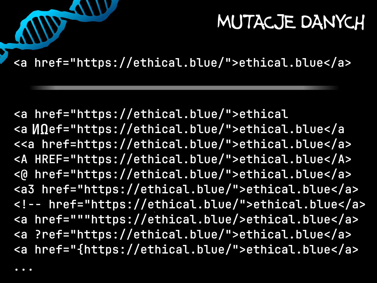 Mutacje danych w fuzzingu